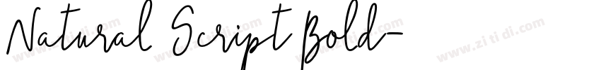 Natural Script Bold字体转换